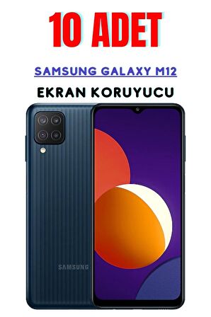 Samsung Galaxy M12 Temperli Cam Ekran Koruyucu Süper Ekonomik Paket ( 10 Adet )