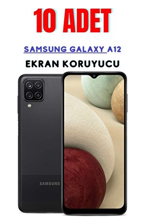 Samsung Galaxy A12 Temperli Cam Ekran Koruyucu Süper Ekonomik Paket ( 10 Adet )