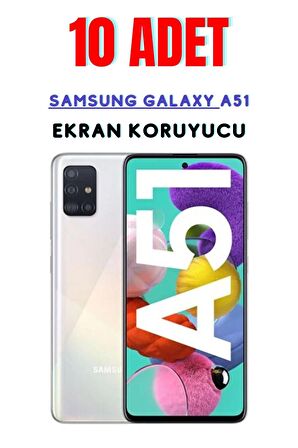 Samsung Galaxy A51 Temperli Cam Ekran Koruyucu Süper Ekonomik Paket ( 10 Adet )