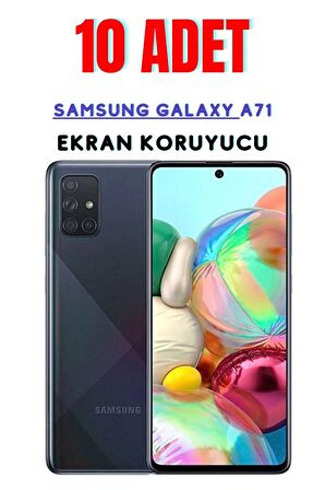 Samsung Galaxy A71 Temperli Cam Ekran Koruyucu Süper Ekonomik Paket ( 10 Adet )