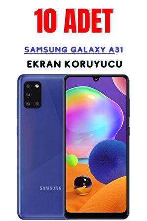 Samsung Galaxy A31 Temperli Cam Ekran Koruyucu Süper Ekonomik Paket ( 10 Adet )