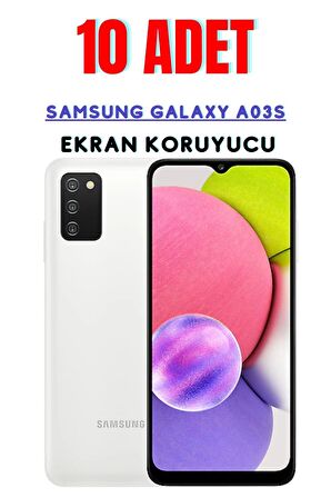 Samsung Galaxy A03s Temperli Cam Ekran Koruyucu Süper Ekonomik Paket ( 10 Adet )