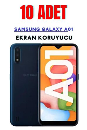 Samsung Galaxy A01 Temperli Cam Ekran Koruyucu Süper Ekonomik Paket ( 10 Adet )