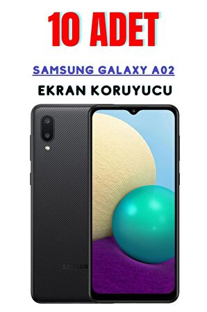 Samsung Galaxy A02 Temperli Cam Ekran Koruyucu Süper Ekonomik Paket ( 10 Adet )