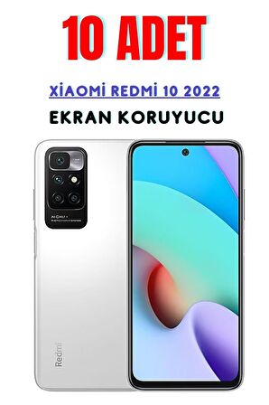 Xiaomi Redmi 10 2022 Temperli Cam Ekran Koruyucu Süper Ekonomik Paket ( 10 Adet )