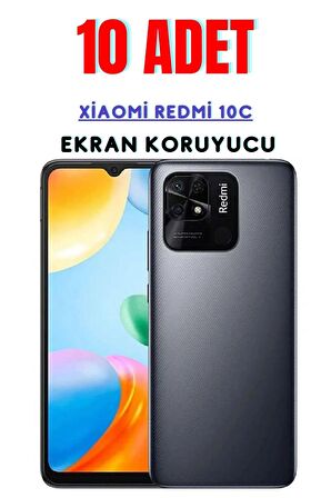 Xİaomİ Redmİ 10C Temperli Cam Ekran Koruyucu Süper Ekonomik Paket ( 10 Adet )