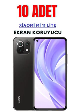 Xİaomİ Mİ 11 Lite Temperli Cam Ekran Koruyucu Süper Ekonomik Paket ( 10 Adet )