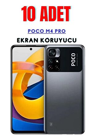 Poco M4 Pro Temperli Cam Ekran Koruyucu Süper Ekonomik Paket ( 10 Adet )