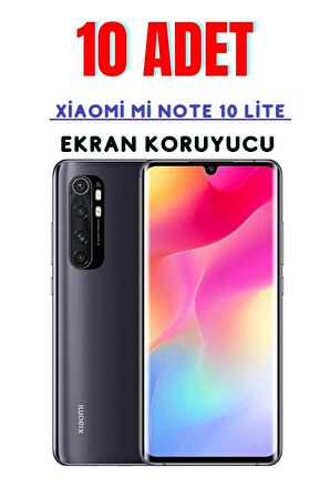 Xiaomi Mi Note 10 Lite Temperli Cam Ekran Koruyucu Süper Ekonomik Paket ( 10 Adet )