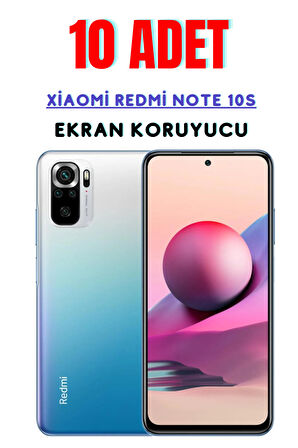 Xiaomi Redmi Note 10S Temperli Cam Ekran Koruyucu Süper Ekonomik Paket ( 10 Adet )