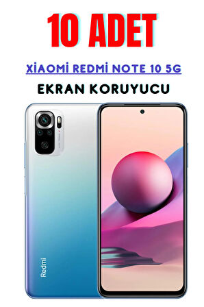 Xiaomi Redmi Note 10 5G Temperli Cam Ekran Koruyucu Süper Ekonomik Paket ( 10 Adet )