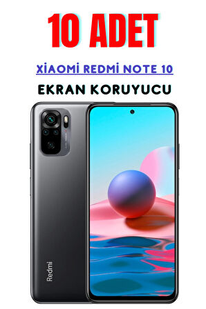 Xiaomi Redmi Note 10 Temperli Cam Ekran Koruyucu Süper Ekonomik Paket ( 10 Adet )