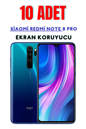 Xiaomi Redmi Note 8 Pro Temperli Cam Ekran Koruyucu Süper Ekonomik Paket ( 10 Adet )