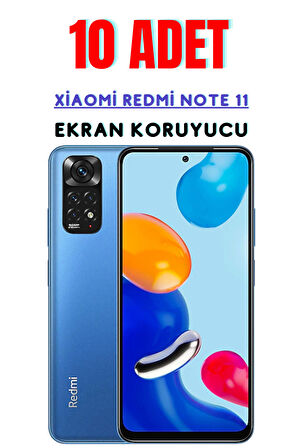 Xiaomi Redmi Note 11 Temperli Cam Ekran Koruyucu Süper Ekonomik Paket ( 10 Adet )