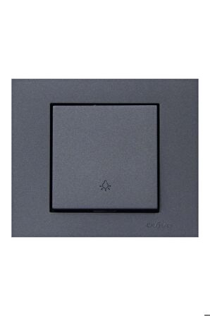 Ovivo Grano Füme Zil Anahtarı Light Çerçeve Dahildir