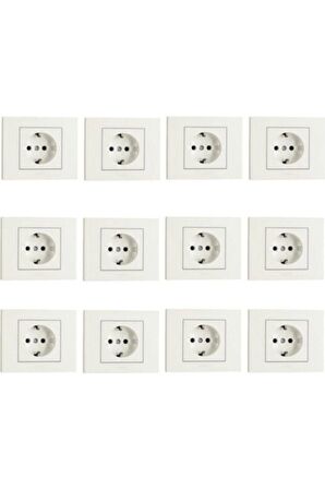 Ovivo Grano Beyaz Priz 12 Li Set