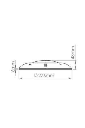 32 Watt Sıva Üstü Kırmızı Led Lamba 32w 12 volt Tenda