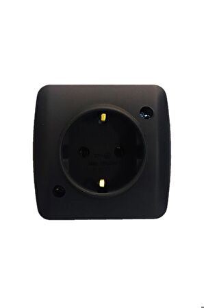 10 Adet Sıva Üstü Siyah (vantablack) Priz Elbi / Alsu