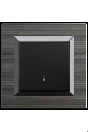 Ovivo Quantum Manyetik Gri+Siyah Vavien Anahtar + Çerçeve Dahil - 4 Adet
