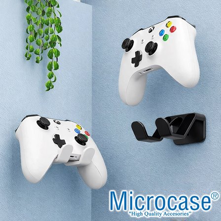 Microcase PS5 ve Oyun Kolları İçin Masaya Monte Tutucu Stand Holder 2 ADET AL5442 - SİYAH