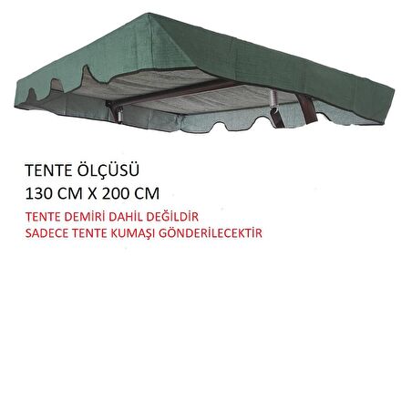 Salıncak Tentesi Gölgelik  Yeşil  3 Kişilik tente Gölgelik Kumaşi