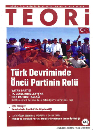 Teori Dergi 440.Sayı Eylül 2026