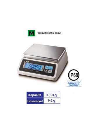 Sw Iı W 6 Kg. Sıvı Korumalı Tartım Terazisi