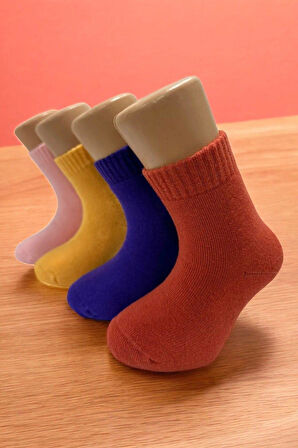 12 Çift Burun Dikişsiz Kışlık Kalın Havlu Kız Çocuk Soket Çorap