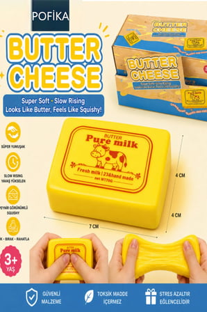 Butter Pure Milk Stres Oyuncağı Süper Yumuşak Slow Rising Sıkılabilir Antistres Oyuncak