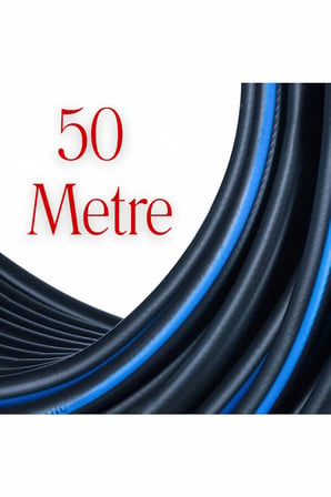 Termo Kauçuklu Bahçe Hortumu 50 Metre Dayanıklı 3 Katlı Sağlam Su Sulama Yıkama Hortum 12.5 mm 1/2"M