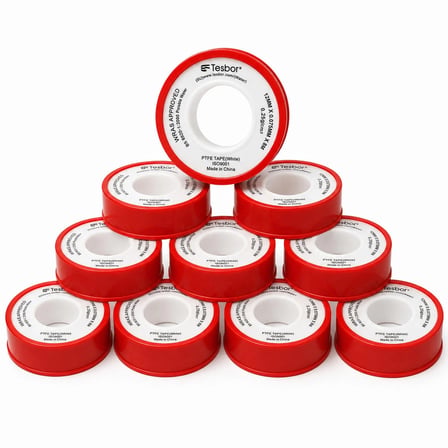  PTFE Teflon Bant Su İçin 12 mm x 0,075 mm x 8 m 10'lu Paket