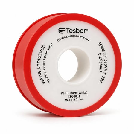 PTFE Teflon Bant Su Tesisatı İçin 19 mm x 0,075 mm x 30 m 10'lu