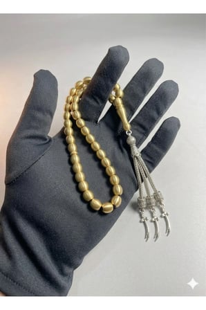 Som pirinç tesbih 8 mm 7.5 mm zülfikar uç