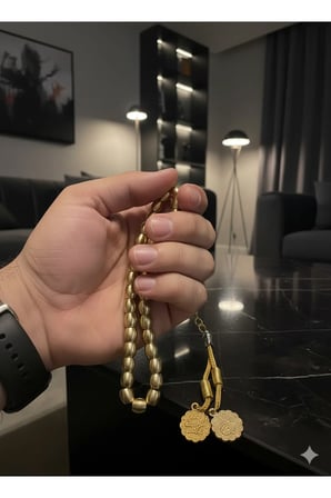 Lüks Som Pirinç Tesbih 8 mm 7,5 mm