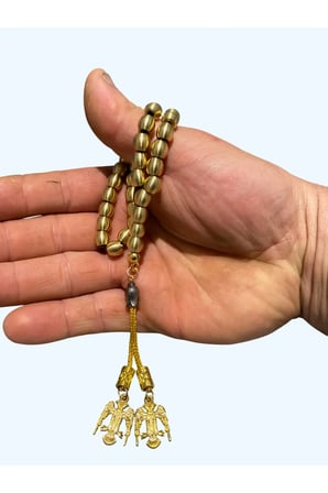 Pirinç Tespih ( Çift Başlı Kartal )