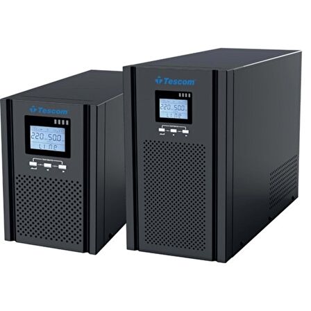 TESCOM TEOS+ 3 kVA 1F/1F (6X7AH) 4/8dk Lcd UPS