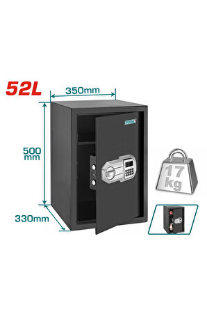Elektronik Şifreli Para Kasası 52 Litre Yüksek Kalite TESF5001 NMS HIRDAVAT()