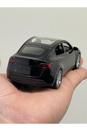 Tesla Model Y  Koleksiyonluk Metal Sesli Işıklı Diest Car Oyuncak model Araba 12 cm