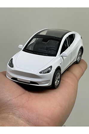 Tesla Model Y  Koleksiyonluk Metal Sesli Işıklı Diest Car Oyuncak model Araba 12 cm