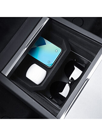 TESLA MODEL Y JUNİPER  İÇİN UYUMLU ORTA KONSOL İÇİ SAKLAMA KUTUSU