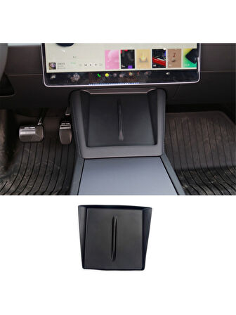 TESLA MODEL Y İÇİN UYUMLU KABLOSUZ SARJ BÖLMESİ KAYDIRMAZ SLİKON KAPLAMA