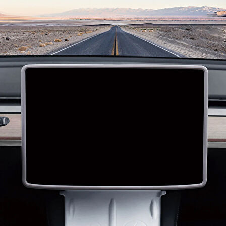 TESLA MODEL Y VE JUNİPER İÇİN UYUMLU  EKRAN ÇERÇEVESİ KORUMA SLİKON GRİ