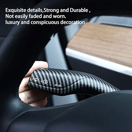 TESLA MODEL Y İÇİN UYUMLU VİTES - SİLECEK KOLU KAPLAMA KARBON DESENLİ