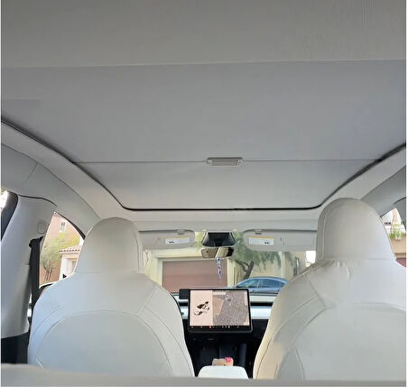 TESLA MODEL Y İÇİN UYUMLU ELEKTRİKSİZ MANUEL TAVAN PERDESİ