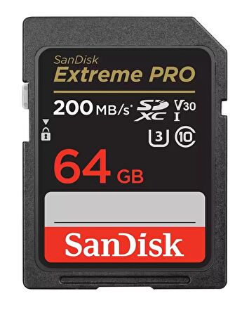64GB SD KART 200Mb/s EXT PRO C10  SDSDXXU-064G-GN4IN