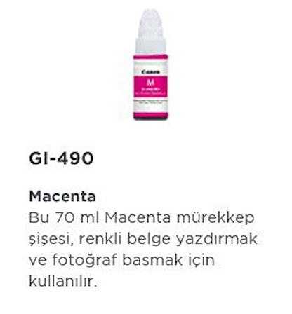 0665C001 GI-490-M Kırmızı Mürekkep 7000 sayfa