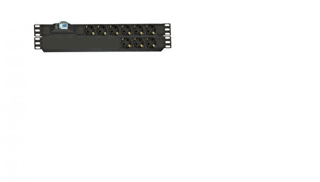 LN-PRZ-SGT-2U9P-SC 9xDIN49440 Soketli Schuko Grup Priz, 19? 2U, aluminyum profil gövdeli, 1