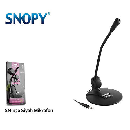SN-130 Siyah Mikrofon