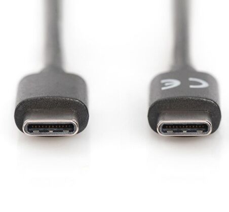 AK-300138-010-S USB Tip C Bağlantı Kablosu, USB Tip C Erkek (USB 3.1) - USB Tip C Erkek (USB 3.1), 1 metre, AWG 24/28, 2x zırhlı, UL, nikel kaplama, siyah renk