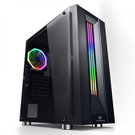 GB-G3601B USB3.0 Siyah Rainbow RGB Fan Strip kasa (PSU Yok) GB-G3601B